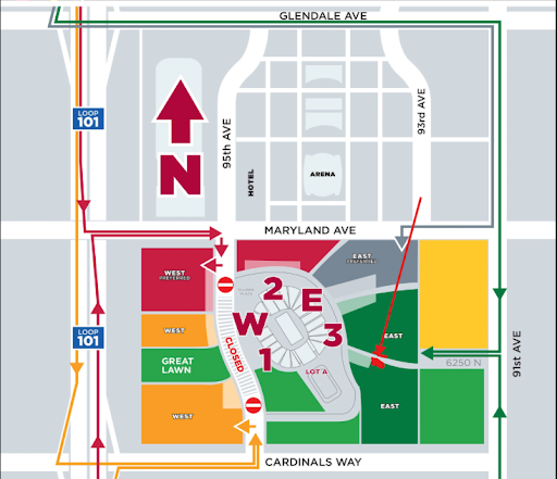 Location in parking lot